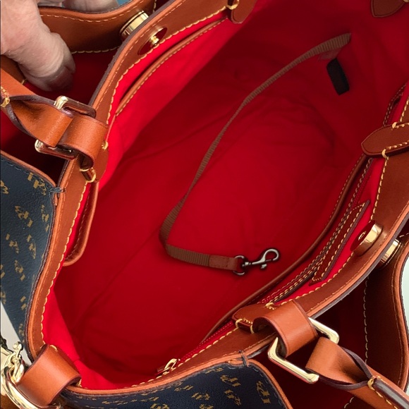 NWT Dooney & Bourke Navy Lg Brenna Bag 2pc Set - Picture 7 of 14